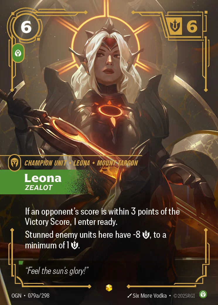 Leona, Zealot