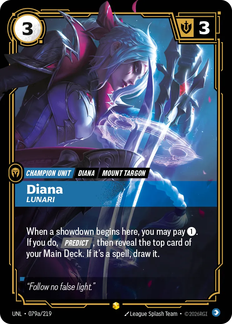 Diana, Lunari
