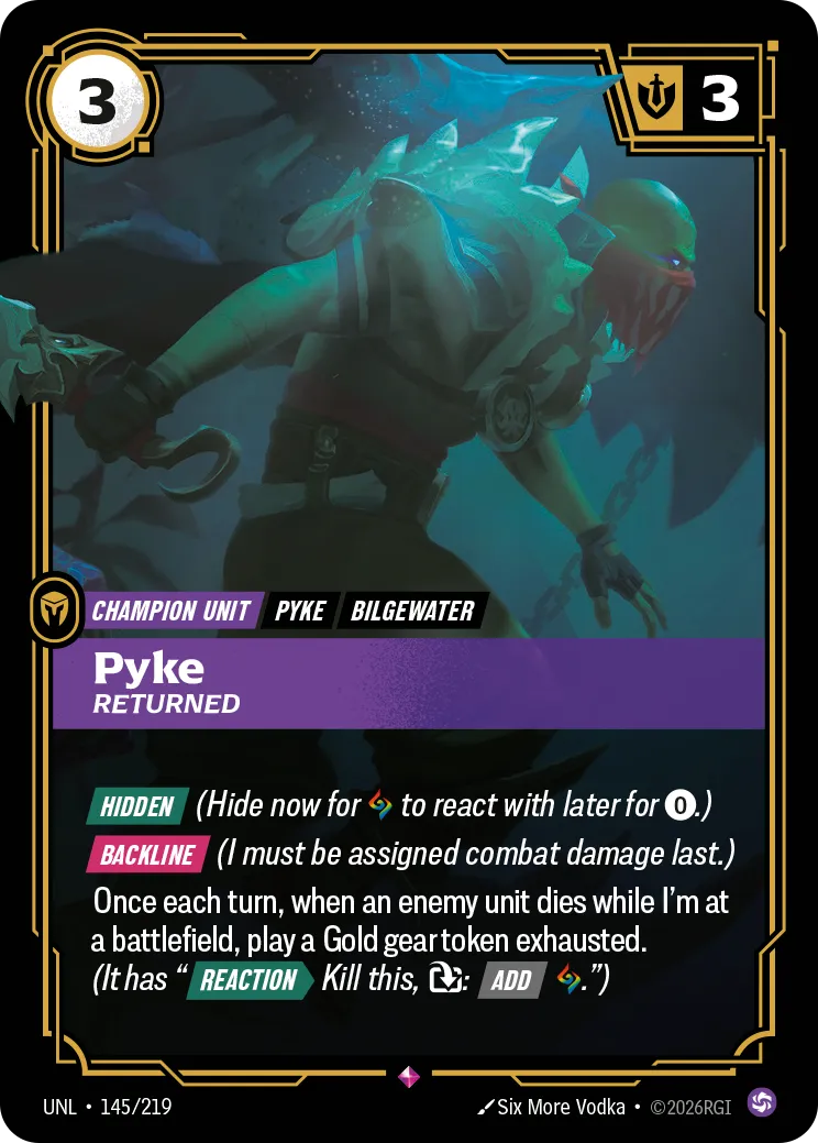 Pyke, Returned