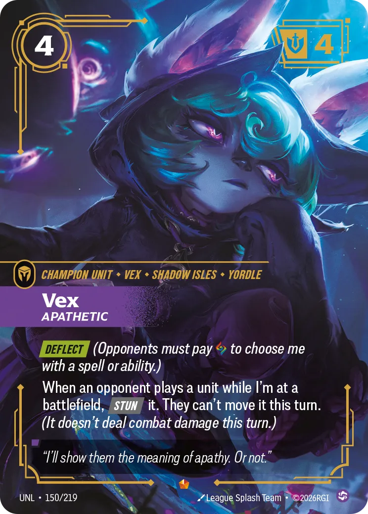 Vex, Apathetic